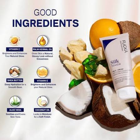 Flicka Professional Silk Touch Primer + Moistizer | Milk-Cream Concentrate for Smooth, Glowing Skin (Buy 1 get 1 Free)