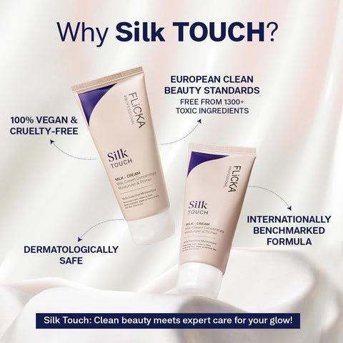 Flicka Professional Silk Touch Primer + Moistizer | Milk-Cream Concentrate for Smooth, Glowing Skin (Buy 1 get 1 Free)